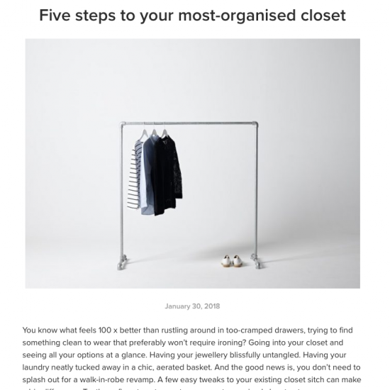 Alice Harrington writer organised closet